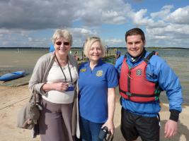 Our 2014 Candidate - Iain - with Rotarians Pat and Sian.